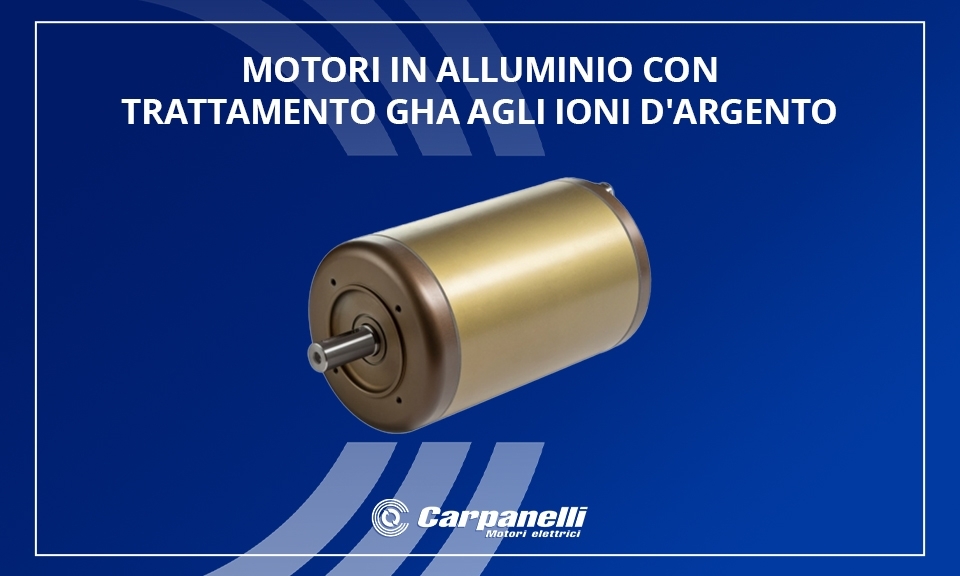 Aluminium motors with GHA silver ion treatment Aluminium motors with GHA silver ion treatment